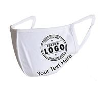 Five Emperors Personalised Face Mask Washable Uk Soft Reusable Face Masks Custom (White)