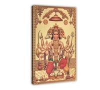 Five-Faced Hanuman Vintage Poster Canvas Poster Wall Art Print Picture Paintings 12x18inch(30x45cm)