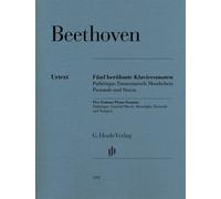 Five Famous Piano Sonatas Ludwig van Beethoven Piano Book [Softco