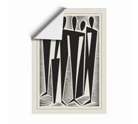 Five Figures Expressionism Unframed Wall Art Print A4 (29.7×21cm), Wall Decor for Living Room, Bedroom, Office & Home, Art Gift