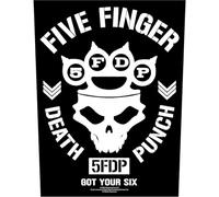 Five Finger Death Punch Back Patch Got Your Six Official Black 36cm X 29cm One Size