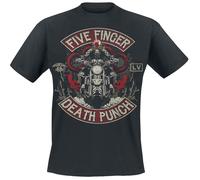 Five Finger Death Punch Biker Skully T-Shirt black M