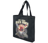 Five Finger Death Punch Got Your Six Unisex Multicolour Band Merch Band Music Shoulder Bag, multi-coloured, Standard - 10oz Fair Trade, Recycled Cotton - 42cm x 37cm - Gusseted - Offical Merchandise