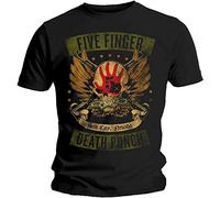 Five Finger Death Punch Locked & Loaded Official Tee T-Shirt Mens Unisex (X-Large) Black