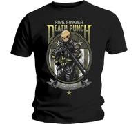 Five Finger Death Punch Men's Sniper Cotton T-Shirt in Black | Size: Small Five Finger Death Punch Black S