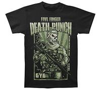 Five Finger Death Punch Men's T-Shirt War Soldier Black - Black - X-Large