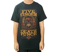 Five Finger Death Punch Men's Wanted T-Shirt, Black (Black Black), Medium (Size:Medium)