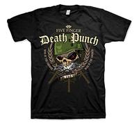 Five Finger Death Punch Men's War Head T-Shirt, Black (Black Black), X (Size:X-Large)