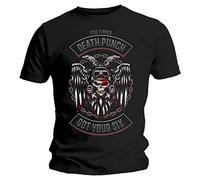 Five Finger Death Punch Official T Shirt Got Your Six Biker Badge XL Black
