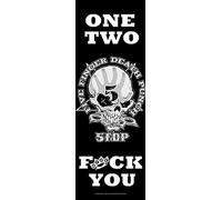 Five Finger Death Punch One Two Fuck You Unisex Flag black-white, 100% polyester,