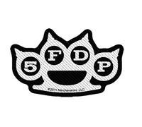 Five Finger Death Punch Patch Knuckles Band Logo Official Black Cut Out Taglia Unica