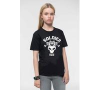 Five Finger Death Punch Soldier Band Logo T-Shirt in Black | Size: 9-10 Years Five Finger Death Punch Black 9-10 Years