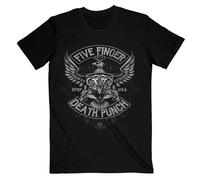 Five Finger Death Punch T Shirt Howe Eagle Crest Logo Official Mens Black M