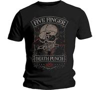 Five Finger Death Punch 'Wicked' T-Shirt (Medium) Black