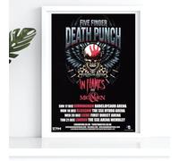 Five finger Tracklist black Retro Album Music A3 Wall Art Print - Unframed Poster Concert Festival Glossy Artwork Unique Home Décor Gift Bedroom Mancave