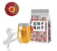 Five Flavors Goji Berry Tea, Schisandra Dodder Tea, Five-Flavor Goji Berries, Chinese Kidney Care Herbal Tea Men's Essentials,Relieve fatigue, Chinese Kidney Care Tea (1Box/50 Bags)