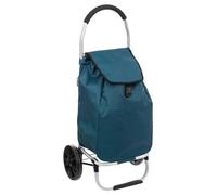 Five - Foldable Shopping Trolley Aluminium 2 Wheels Large Capacity 51 L Petrol Blue
