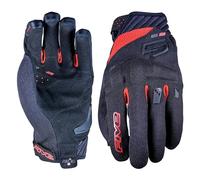 FIVE GLOVES RS3 Evo Motorcycle Gloves for Men, Urban Driving Gloves for Motorcycle, Scooter and More - Black-Red, 3XL-13