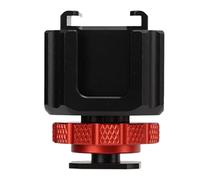 Five Head Hot Shoe Adapter Extension Bracket, Cold Shoe Mount for Microphone Fill Light Stand, Aluminum Alloy Multi Accessory Holder with Quick Lock for Camera Rig Setup