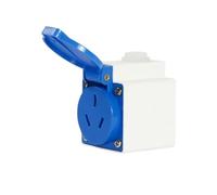 Five-Hole Waterproof Industrial Aviation Plug and Socket Multi-Function 10A European SCHUKO European Standard 2 core 16A(16a 3 Hole Surface Mounted)
