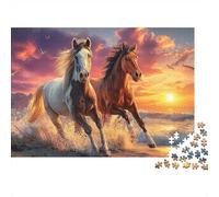 Five Horses Jigsaw Puzzles for Adult The Impossible Challenge 1000 Piece Cute Difficult Hard Jigsaw Puzzles for Man And Woman with Letters on Back 52x38cm/1000pcs