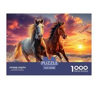 Five Horses Jigsaws Impossible Home Decoration 1000 Piece Puzzle Educational Games Wall Decor for Adults And Kids Age 14 Years Up 52x38cm/1000pcs