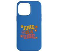 Five Is A Vibe Retro Peace Flower Power Groovy 5th Birthday Case for iPhone 14 Pro Max