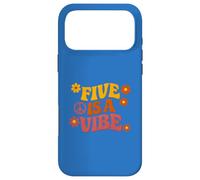 Five Is A Vibe Retro Peace Flower Power Groovy 5th Birthday Case for iPhone 17 Pro Max