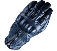Five Kansas WP Motorcycle Motorbike Leather Custom Vintage Gloves - Black