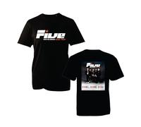 Five Keep On Movin’ 2025 Tour T-Shirt - Retro Concert Tee, Band Tour Graphic Shirt for Music Fans Men Women (Black, XL)