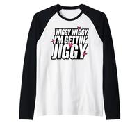 Five Keep on Movin 2025 Wiggy Wiggy I’m Gettin’ Jiggy Raglan Baseball Tee