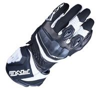Five Ladies RFX4 Evo Motorcycle Motorbike Leather Gloves - Black / White