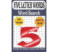 FIVE LETTER WORDS word search book.: Book is 6 X 9 inches,110 pages with 55 Puzzles and 495 words with mostly easy to read print. Each puzzle contains ... vertically, diagonally, forward, or backward.