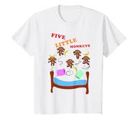 Five Little Monkeys Novelty Nursery English Rhyme Tshirt T-Shirt