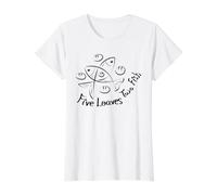 Five Loaves Two Fish | John 6 Faith Tattoo Christian Value Graphic T-Shirt, Women, White, L