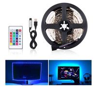 Five Meter Usb Led Strip Light 5050 Rgb Twelve Volt With One Hundred Fifty Leds For Tv Backlighting