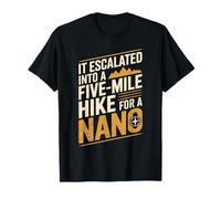 Five-Mile Hike for a Nano | Geocaching Humor T-Shirt