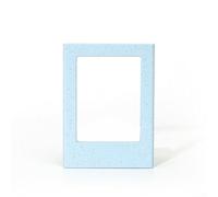 Five Mini Magnetic Photo Frames with Straw Hollow Design for Displaying 3 Inch Photos on Refrigerator or Other Metal Surfaces (green)