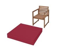 FIVE MOONS 4cm Thick Waterproof Chair Cushion Seat Foam Pad For Kitchen Dining Living Room & Garden Patio Rattan Furniture Removable Zipped Cover (Burgundy, 18" x 20" (45 x 50 cm))