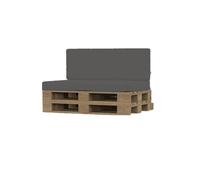 FIVE MOONS Euro Pallet Cushions Seat Pads For Outdoor Garden Euro Pallet Seating high density foam pad with water resistant zipped cover Fordifferent (Grey, 120 x 80 x 6cm)