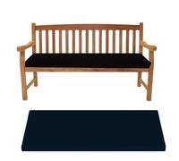 FIVE MOONS Garden Bench Cushions For Outdoor Patio Furniture High density Foam Cushion with Water-Resistant Zipped Removeable Polyester Thick Fabric Cover Different (Black, 100 x 40 x 6cm)