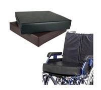 FIVE MOONS Memory Foam Soft Faux Leather Covered Wheelchair Seat Cushion Pressure Relief Comfortable Elderly Support, Multiple use Chair Scooter Position Enhancer Zipped Cover (Black, 20" x 20" x 4")