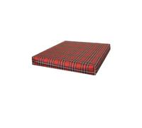 FIVE MOONS Orthopaedic Pressure Relief Memory Foam Seat Pad Cushion for office chairs, cars, wheelchairs and mobility scooters .Waterproof Zipped Cover (Red Check, 18" x 18" x 3")