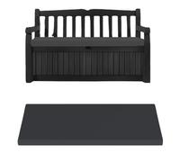FIVE MOONS Waterproof outdoor Bench Cushion Seat Pad different sizes to replace Iceni Keter, Eden Storage Box, custom benches & swings.128x50,120x50,100x40,140x45,122x40, 10x47 (Grey, 108 x 45 x 6cm)