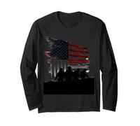 Five Move As One American Flag Military Long Sleeve T-Shirt