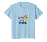 Five-naly Here: Festive 5th Birthday Celebration T-Shirt, Kids, Baby Blue, 3 Years