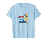 Five-naly Here: Festive 5th Birthday Celebration T-Shirt, Men, Baby Blue, XL
