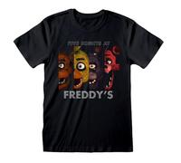 Five Nights at Freddy’s Black T-Shirt - Official Licensed Adult Tee | Horror Game Graphic Shirt | Unisex Fit (UK, Alpha, M, Regular, Regular)