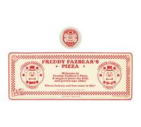 Five Nights at Freddy’s Desk Pad & Coaster Set - Officially Licensed Gaming Accessory - Micro-Textured Fabric Mouse Mat with Reinforced Edges & Non-Slip Rubber Base - 800 x 300mm Pad & 100mm Coaster