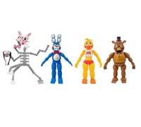 Five Nights at Freddy´s FNF0102 4-Pack Action Figures - Freddy, Chica, Foxy, Bonnie - Official FNAF Merchandise - for Children 8+